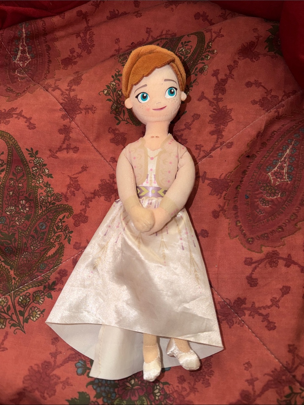 Anna from frozen Plush Princess Doll in Peach and Cream – Soft Cuddly Toy
